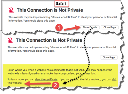 Safari Error 